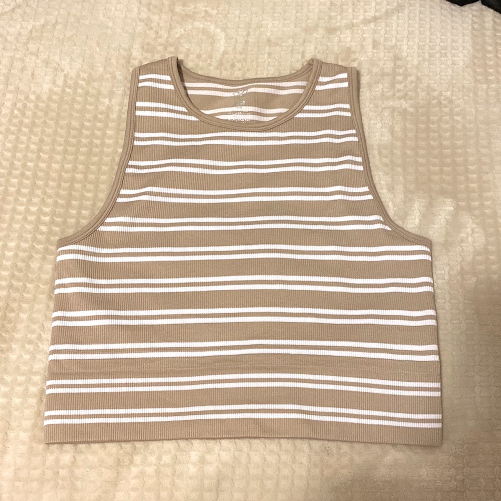Aura Crop Stripe Tank